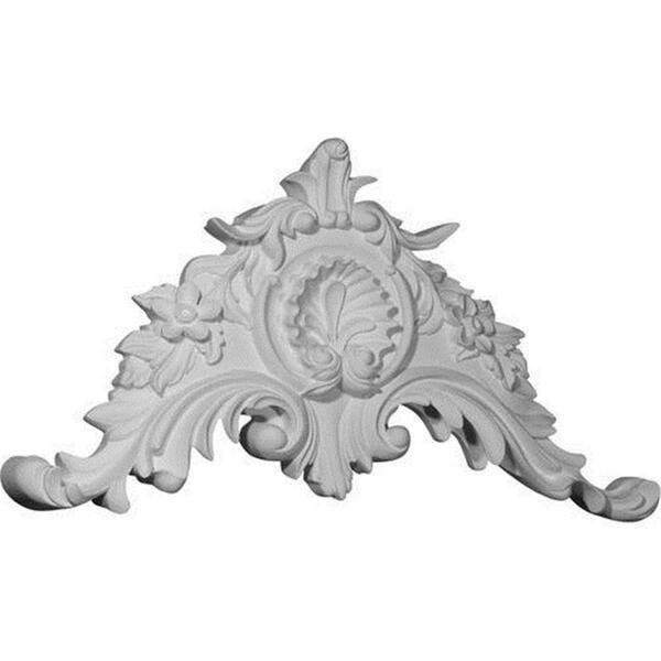 28.75 in. W x 15.12 in. H x 2.88 in. P Architectural Accents With Large Shell Center Scrolls, Dwellingdesigns, Mfr#: DW281156